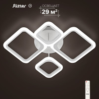 Светодиодная диммируемая люстра RITTER с ДУ FIUGGI 88Вт, 2700К/4200К/6400К, 5900Лм, 660x490x120мм 52033 7