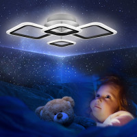 Светодиодная диммируемая люстра RITTER с ДУ FIUGGI 88Вт, 2700К/4200К/6400К, 5900Лм, 660x490x120мм 52033 7