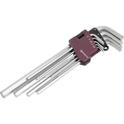 Набор торцевых шестигранных удлиненных ключей Thorvik HKL9S H1.5-H10, 9 предметов 53051