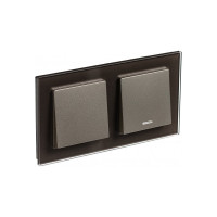 2-ая рамка Systeme Electric AtlasDesign Nature Стекло мокко SE ATN320602
