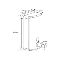 Диспенсер для жидкого мыла Bath Plus 0,5л, нержавеющая сталь, хром 2802