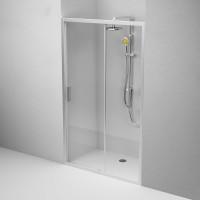 Душевая дверь AM.P Gem Solo 120x195, стекло прозрачное, профиль матовый хром W90G-120-1-195MT