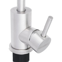 Смеситель для кухни СоюзКран гибкий излив, керамический картридж 35 мм., нержавеющая сталь SS01-F132 567-090