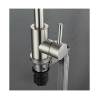 Смеситель для кухни СоюзКран поворотный излив 30 см., керамический картридж 35 мм., нержавеющая сталь SS01-G132 567-091