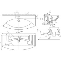 Мебельный умывальник Dreja Лагуна 105 191683