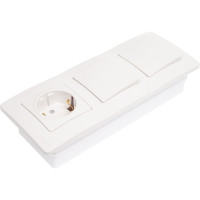 Розетка+выключатель Systeme Electric Blanca внутр Бел з/к шт 16А, 250В+выкл1кл.+выкл 1кл. SE BLNBS101101