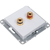 Аудиорозетка Systeme Electric AtlasDesign Бел двухместная SE ATN000187