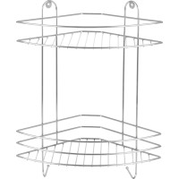 Угловая полка Рыжий кот двухъярусная Vento Plus 23*23*41,5 см хром 310848