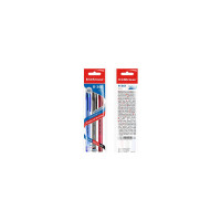 Гелевая ручка ErichKrause R-301 Original Gel Stick 0.5, цвет чернил синий, черный, красный в пакете по 3 шт 42725