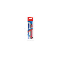 Гелевая ручка ErichKrause R-301 Original Gel Stick 0.5, цвет чернил синий, черный, красный в пакете по 3 шт 42725