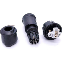 Вилка Bals Schuko 16A 3p 250V IP44 черный MULTI-GRIP 1 шт. 7372-b