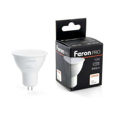 Светодиодная лампа FERON PRO LB-1610 MR16 G5.3 10W 2700K 38158