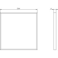 Светодиодный светильник ЭРА SPO-940-9-40K-038 38Вт 4000К 3990Лм 588x588x40 матовый Грильято, Б0051611
