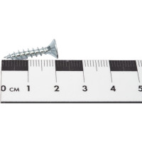 Универсальный саморез КВАДРА 4x20 белый, потайная голова, цинк, кор. 100 шт. 403020070100