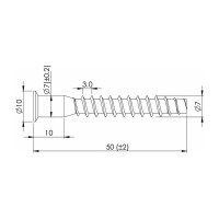 Винт-конфирмат Laurus 7x50 шестигранник комплект 25 шт 21520
