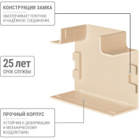 Угол Т-образный TDM ELECTRIC КМТ 40x25 сосна (4 шт./комплект) SQ0411-0265