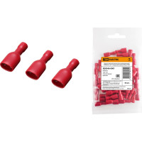 Плоский разъем TDM ELECTRIC РППИ-М 1,25-110 красный, мама, полностью изолированный, 50 штук SQ0546-0001