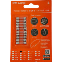 Плавкая вставка TDM ELECTRIC ВПТ6-6 0,63А 250В упак 10 шт. SQ0738-0106