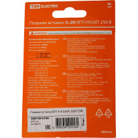 Плавкая вставка TDM ELECTRIC ВПТ6-6 0,63А 250В упак 10 шт. SQ0738-0106