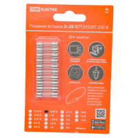 Плавкая вставка TDM ELECTRIC ВПТ6-6 0,63А 250В упак 10 шт. SQ0738-0106