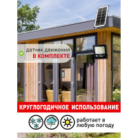 Светодиодный уличный прожектор ЭРА на солнечной батарее, 150W, 5000K, с датчиком движения, ПДУ, IP65 Б0049548