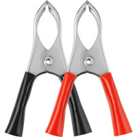 Зажим крокодил TDM ELECTRIC ЗК 30А, 75мм, красный/черный (1шт+1шт) SQ0541-0023