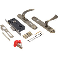 Врезной замок БУЛАТ ЗВ4-1.03.01 НОМОС (бронза; 5 перфоключей; с ручками) 13557