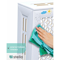 Экран на батарею отопления STELLA МДФ 90x60 см., Илона белый ЦБ-00005421