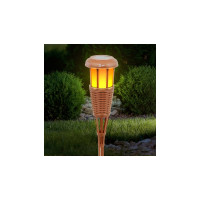 Садовый светильник ЭРА ERASF22-35 Факел бамбук, на солнечной батарее, 90 см, Б0053383