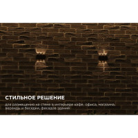 Садово-парковый светильник Apeyron светодиод, декоративный, настенный, 6Вт, 450Лм, 3000К, IP54 черный 31-05