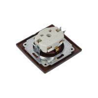 Розетка Intro Plano с заземлением 2P+E Schuko с крышкой, 16А-250В, IP20, СУ, антрацит, Б0053896