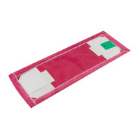 Плоский моп NV микрофибра, 40 см, красный, крепление карман и ухо MF-M-40-R/C