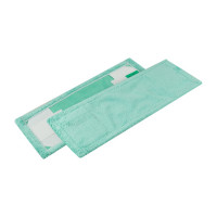 Плоский моп NV микрофибра, 40 см, зеленый, крепление карман и ухо MF-M-40-G/C