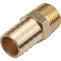 Разъем 1/2" внешняя резьба - "елочка" 17мм, латунь, в блистере AV Steel AV-700319B