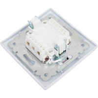 Выключатель Intro Plano 1-104-01 двухклавишный, 10А-250В, IP20, СУ, белый, Б0053758