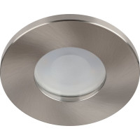 Встраиваемый влагозащищенный светильник ЭРА WR3 SN MR16/GU5.3, IP44, сатин/никель Б0054366