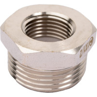 Футорка резьбовая латунная никелированная DOUBLE-LIN Н/В 1" x 1/2" LL6033 (1"x1/2")