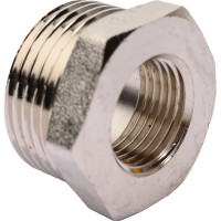 Футорка резьбовая латунная никелированная DOUBLE-LIN Н/В 1" x 1/2" LL6033 (1"x1/2")