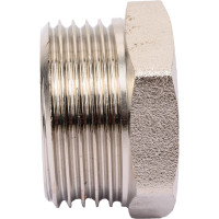 Футорка резьбовая латунная никелированная DOUBLE-LIN Н/В 1" x 1/2" LL6033 (1"x1/2")