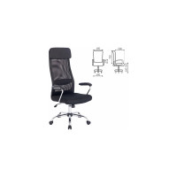 Офисное кресло BRABIX Flight EX-540, хром, ткань TW, сетка, черное 532515