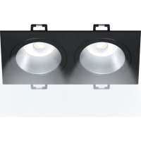 Встраиваемый потолочный светильник RITTER Artin, 2хGU5.3, 175х94х25мм, алюминий, черный 51426 8