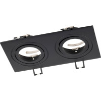 Встраиваемый потолочный светильник RITTER Artin, 2хGU5.3, 175х94х25мм, алюминий, черный 51426 8