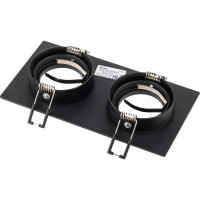 Встраиваемый потолочный светильник RITTER Artin, 2хGU5.3, 175х94х25мм, алюминий, черный 51426 8