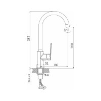 Смеситель для кухни Golden Fox Сент-Джеймс (шаровой, с высоким изливом, латунь) 10430-FOX