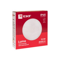 Светодиодный светильник EKF ЖКХ круг ДПО-2400 с микроволновым датчиком движения 12Вт 4000K IP65 BKL-2400DM-R-12-4000