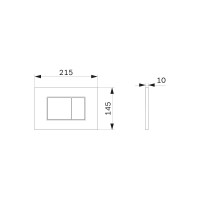 Клавиша для инсталляции AM.PM ProC S пластик, хром матовый I070231
