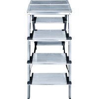 Двухсторонняя алюминиевая стремянка Новая Высота 2х4 ступени 1127204