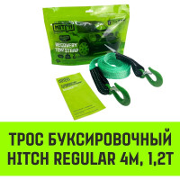 Буксировочный трос HITCH REGULAR масса авто 1.2 т, разрывная 3 т, 4 м, лента 35 мм, крюк-крюк SZ073741