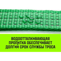 Буксировочный трос HITCH REGULAR масса авто 1.2 т, разрывная 3 т, 4 м, лента 35 мм, крюк-крюк SZ073741