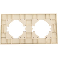 Рамка GGUSI Electric City 2-местная, цвет бежевый C1112-003